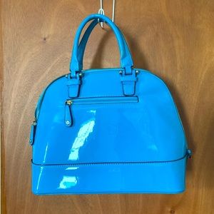 GUC! Gorgeous Faux Patent Leather Bowler Bag Purse